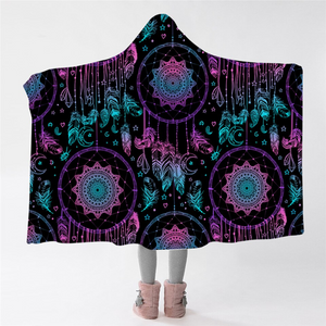 Dream Catchers Dark Hooded Blanket