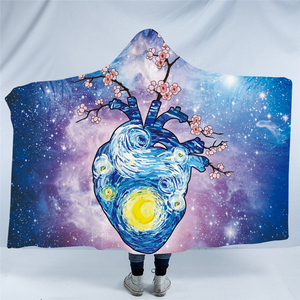 Galactic Heart Hooded Blanket
