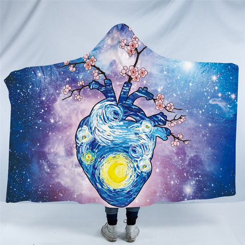 Image of Galactic Heart Hooded Blanket