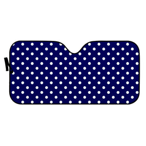 Pattern Pois Blanc/Marine Auto Sun Shades