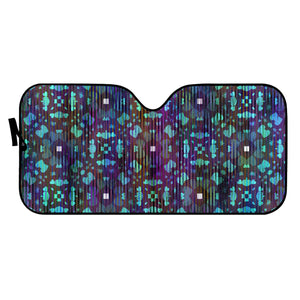 Abstrait Formes Bleu/Violet Auto Sun Shades