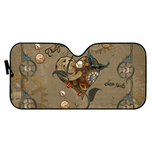 Wonderful Steampunk Heart Auto Sun Shades