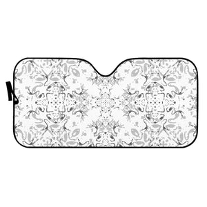 Black And White Decorative Ornate Pattern Auto Sun Shades