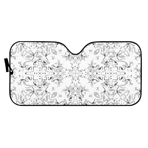 Image of Black And White Decorative Ornate Pattern Auto Sun Shades