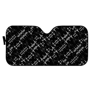 Black And White Ethnic Geometric Pattern Auto Sun Shades