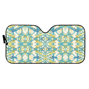 Colored Geometric Ornate Patterned Print Auto Sun Shades