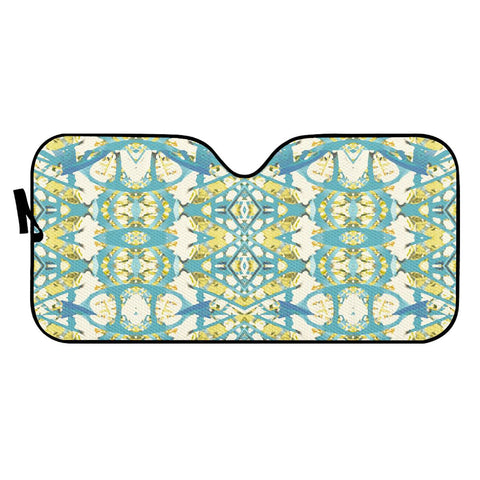 Image of Colored Geometric Ornate Patterned Print Auto Sun Shades