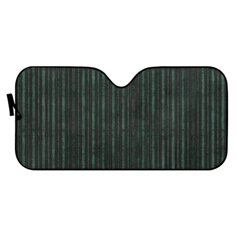 Image of Green Leather Look Lines Auto Sun Shades