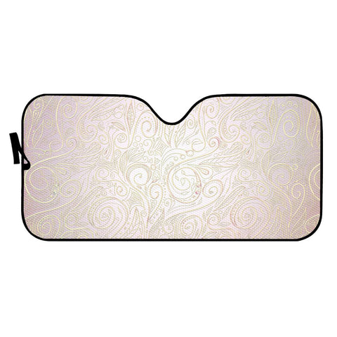 Image of Pink Yellow Damasks Auto Sun Shades