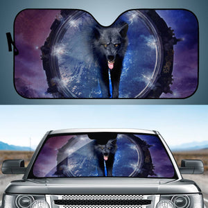 Awesome Black Wolf Auto Sun Shades