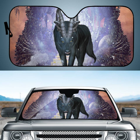 Image of Awesome Black Wolf Auto Sun Shades