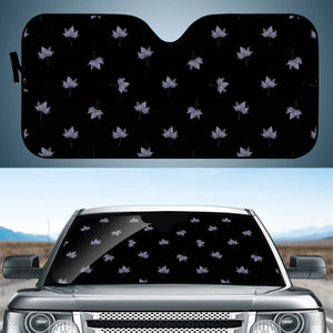 Wet Leaves Botanical Motif Pattern Design Auto Sun Shades