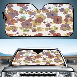 Multicolored Floral Collage Print Auto Sun Shades