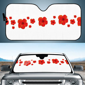 Minimal Floral Print Decor Design Auto Sun Shades