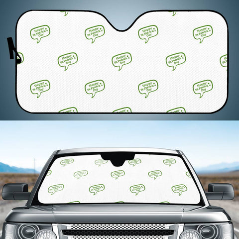 Image of Happy St Patricks Day Symbol Motif Pattern Auto Sun Shades