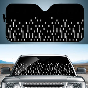 Black And White Matrix Patterned Design Auto Sun Shades