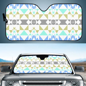 Multicolored Geometric Pattern Auto Sun Shades