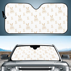 Happy Easter Motif Print Pattern Auto Sun Shades