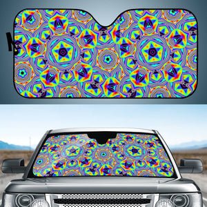 Psychedelic Kaleidoscope Auto Sun Shades