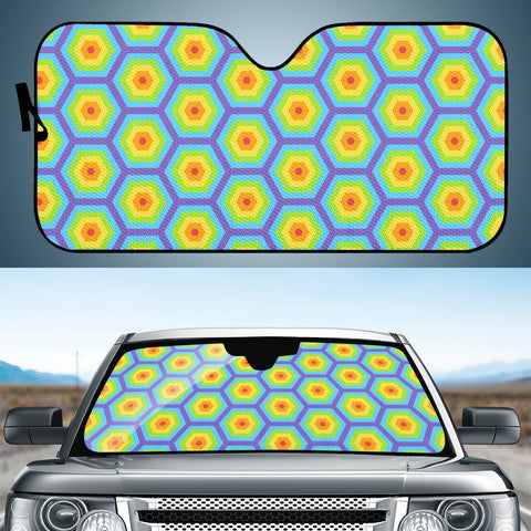 Image of Rainbow Honeycomb Auto Sun Shades