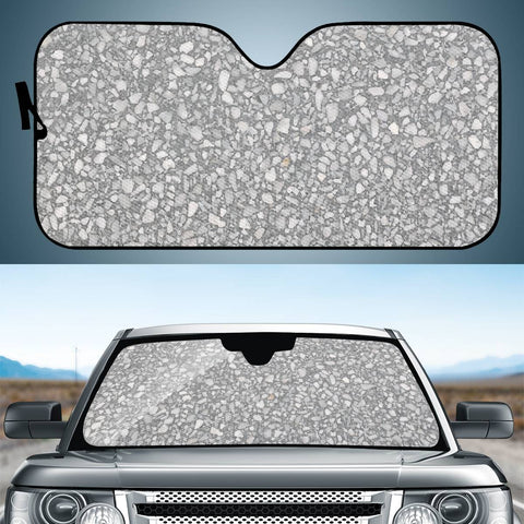 Image of Gray Seamless Terrazzo Auto Sun Shades