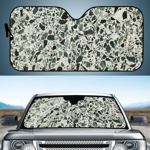 Image of Green Seamless Terrazzo Auto Sun Shades