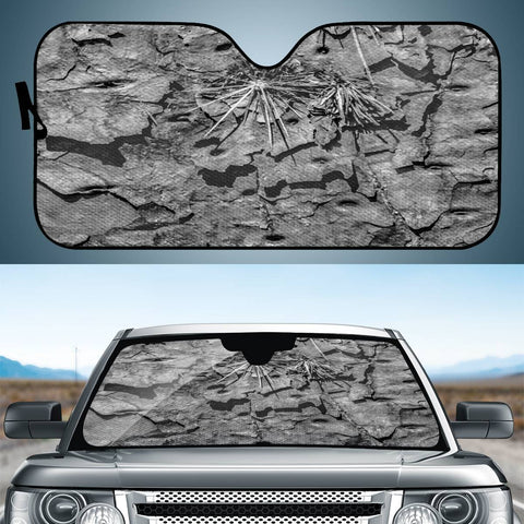 Image of Black And White Texture Print Auto Sun Shades