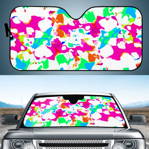 Vibrant Multicolored Abstract Print Auto Sun Shades