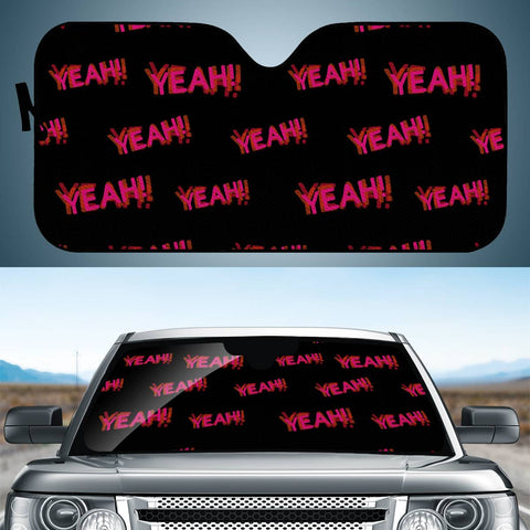 Image of Yeah Typography Design Print Auto Sun Shades