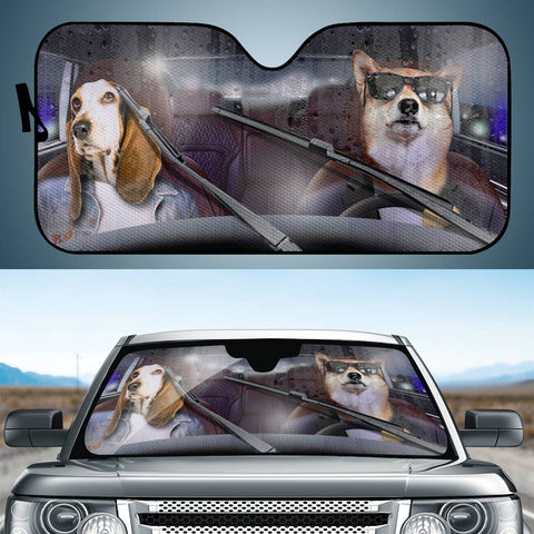 Image of Dog And Car Auto Sun Shades