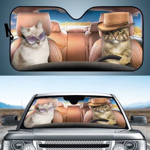 Image of Cat And Car Auto Sun Shades