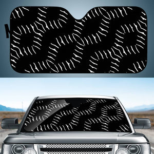 Black And White Geo Print Auto Sun Shades