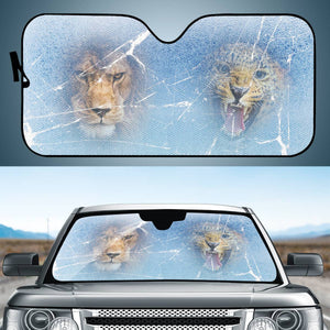 Leopard And Tiger Auto Sun Shades