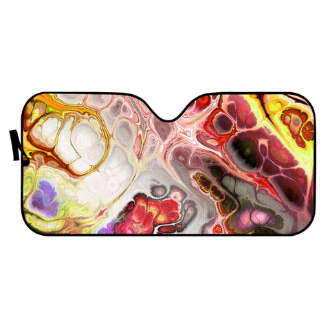 Image of Colorful Marble Design Auto Sun Shades