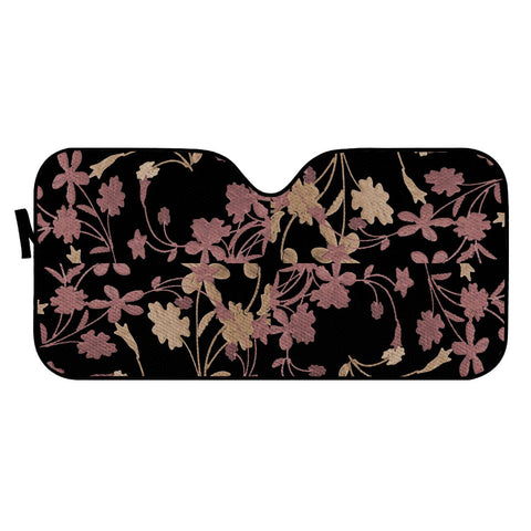 Image of Dark Floral Ornate Print Auto Sun Shades