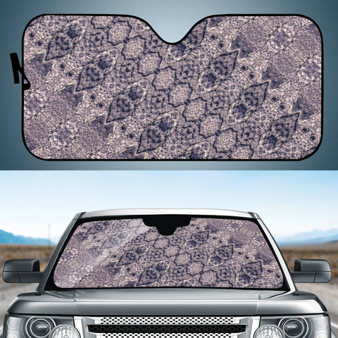 Image of Violet Textured Mosaic Ornate Print Auto Sun Shades