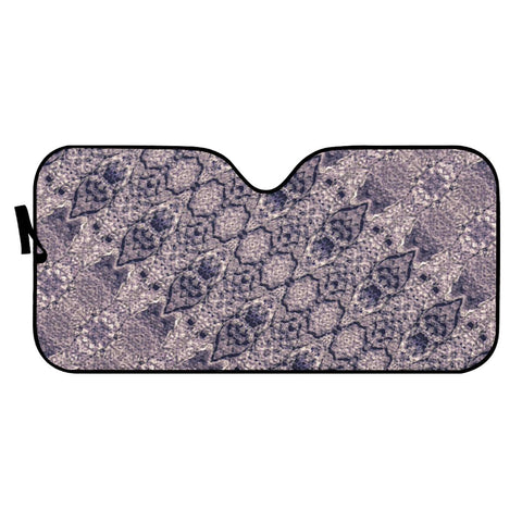 Image of Violet Textured Mosaic Ornate Print Auto Sun Shades