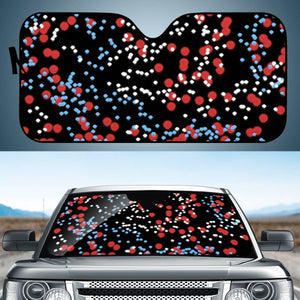 Multicolored Bubbles Motif Abstract Pattern Auto Sun Shades