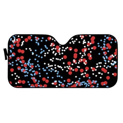 Image of Multicolored Bubbles Motif Abstract Pattern Auto Sun Shades