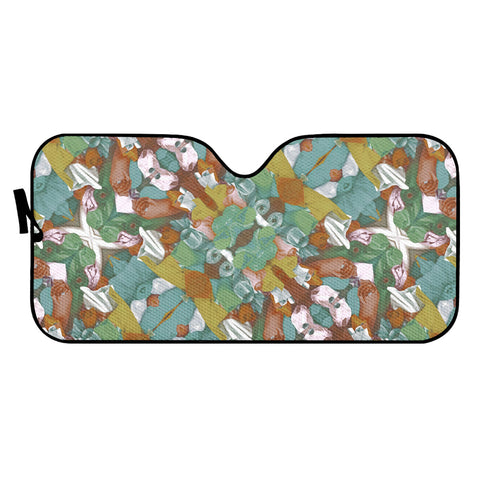 Image of Multicolored Collage Print Pattern Mosaic Auto Sun Shades