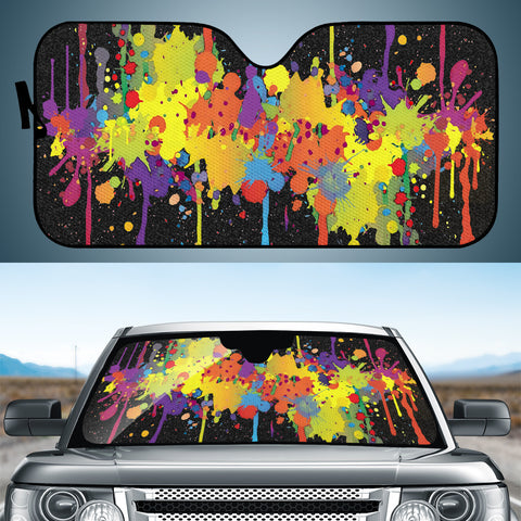 Image of Crazy Multicolored Double Running Splashes Auto Sun Shades