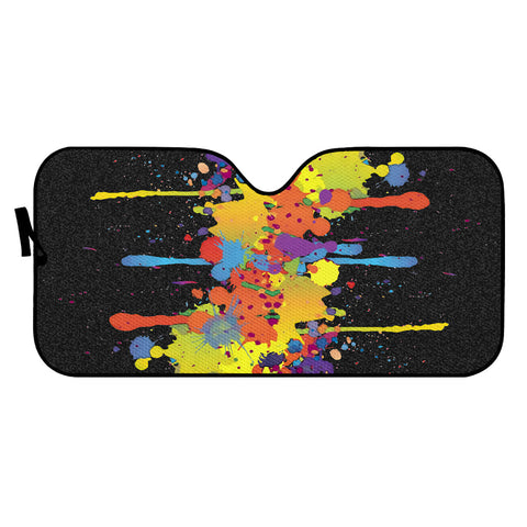Image of Crazy Multicolored Double Running Splashes Vertical Auto Sun Shades