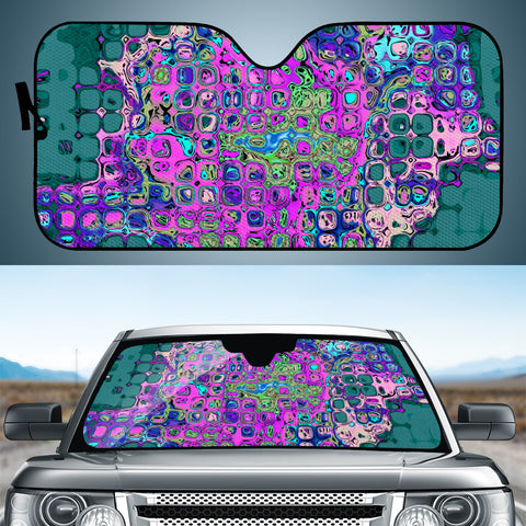 Image of Abstract Bumpy Glass Multicolored Pattern 2 Auto Sun Shades