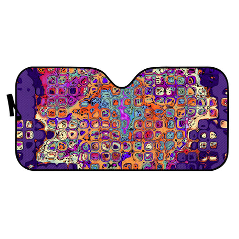 Image of Abstract Bumpy Glass Multicolored Pattern 1 Auto Sun Shades