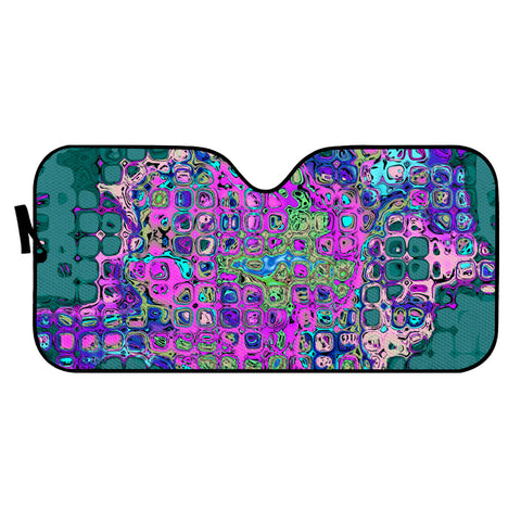 Image of Abstract Bumpy Glass Multicolored Pattern 2 Auto Sun Shades