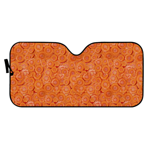 Image of Carrot Pieces Motif Print Pattern Auto Sun Shades