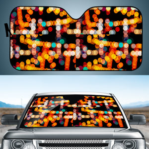 Multicolored Bubbles Pattern Auto Sun Shades