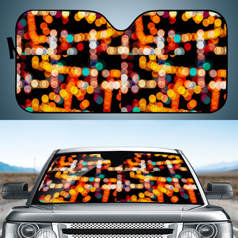 Image of Multicolored Bubbles Pattern Auto Sun Shades