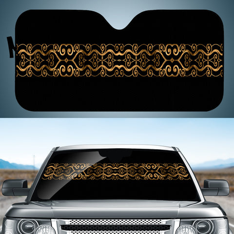 Image of Luxury Ornate Minimal Style Dark Print Auto Sun Shades