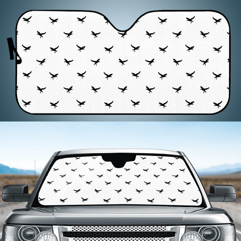 Image of Birds Flying Motif Silhouette Print Pattern Auto Sun Shades